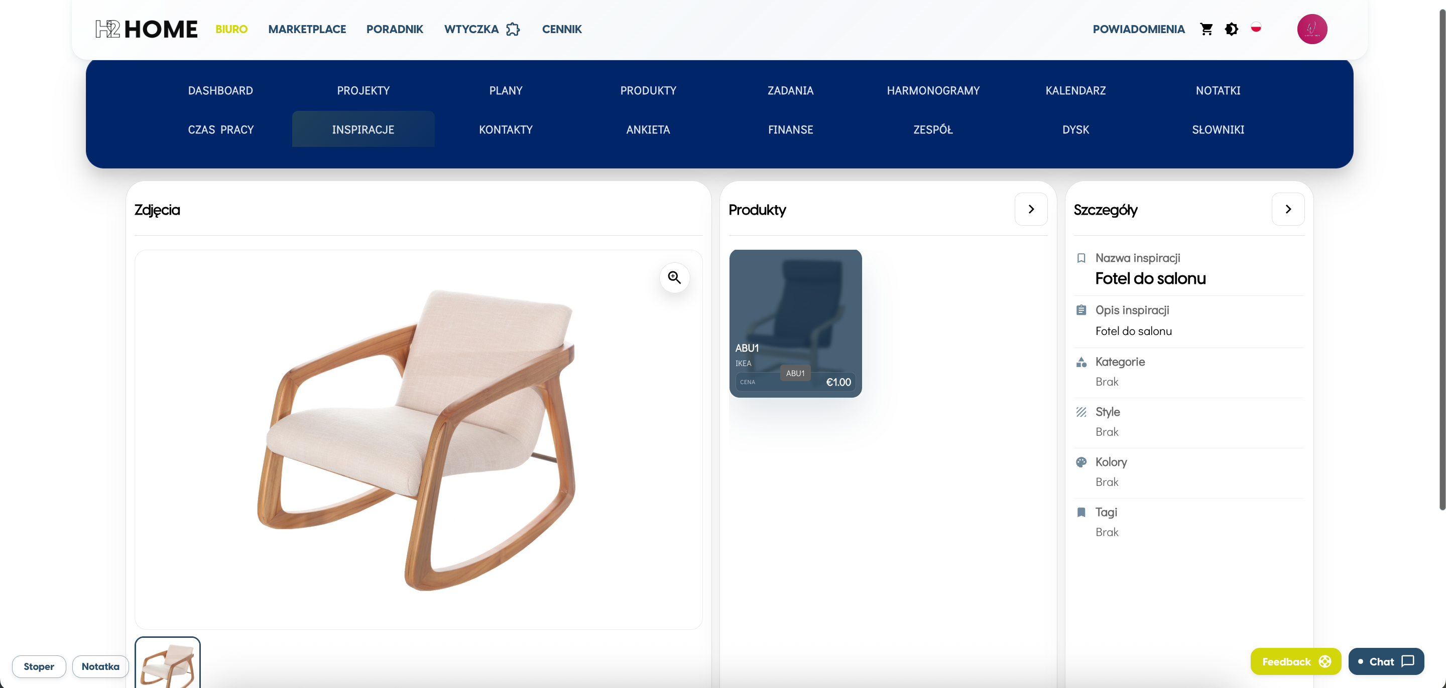 Inspiracja produktowa z fotelem w&nbsp;H2Home